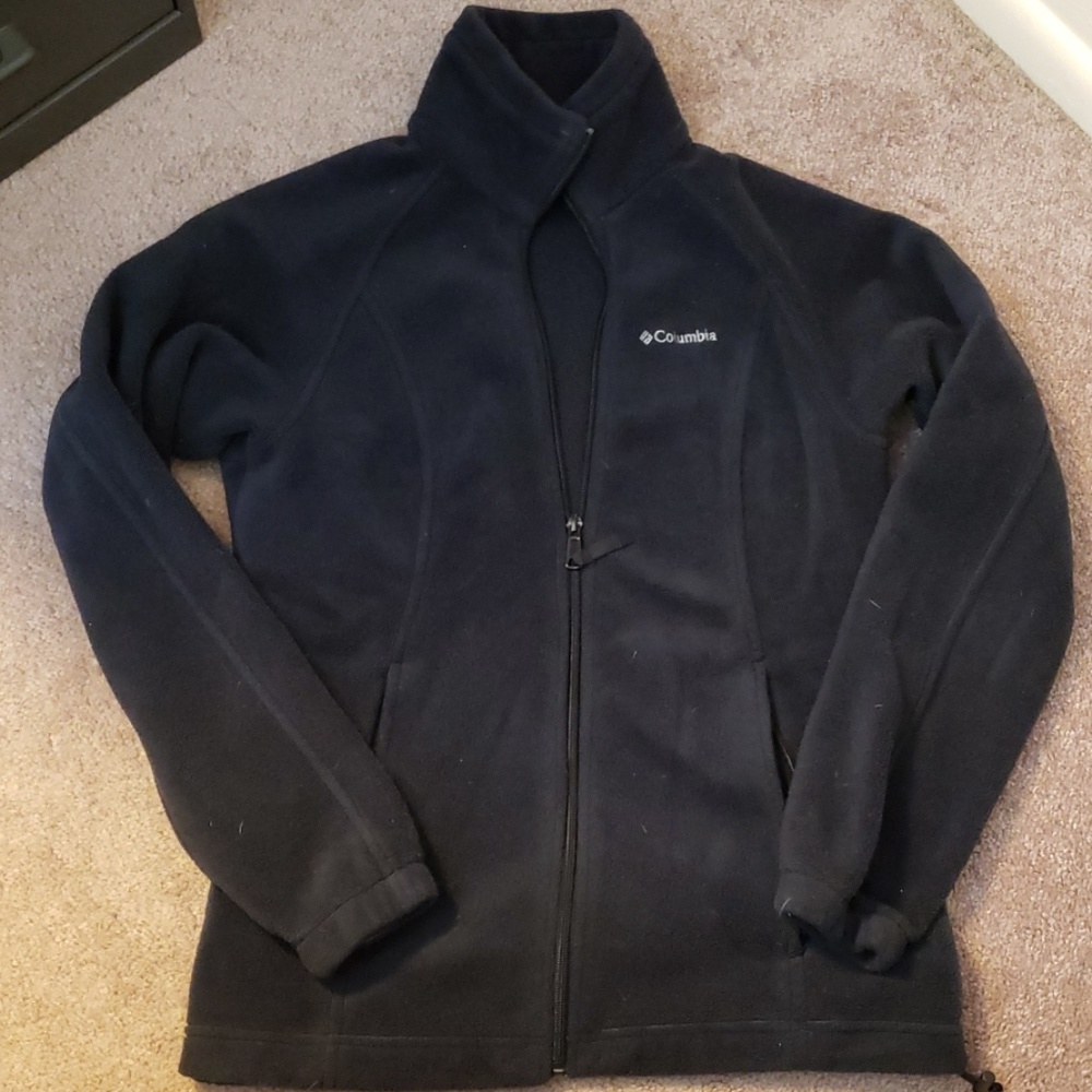 Columbia zip up fleece, black
